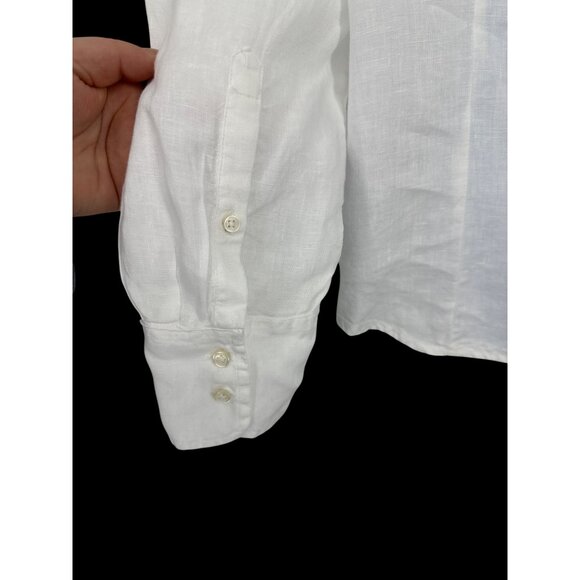 Baird McNutt for J. Crew Irish Linen Button-Down Shirt Slim Fit Women's Size 1X - Picture 5 of 10